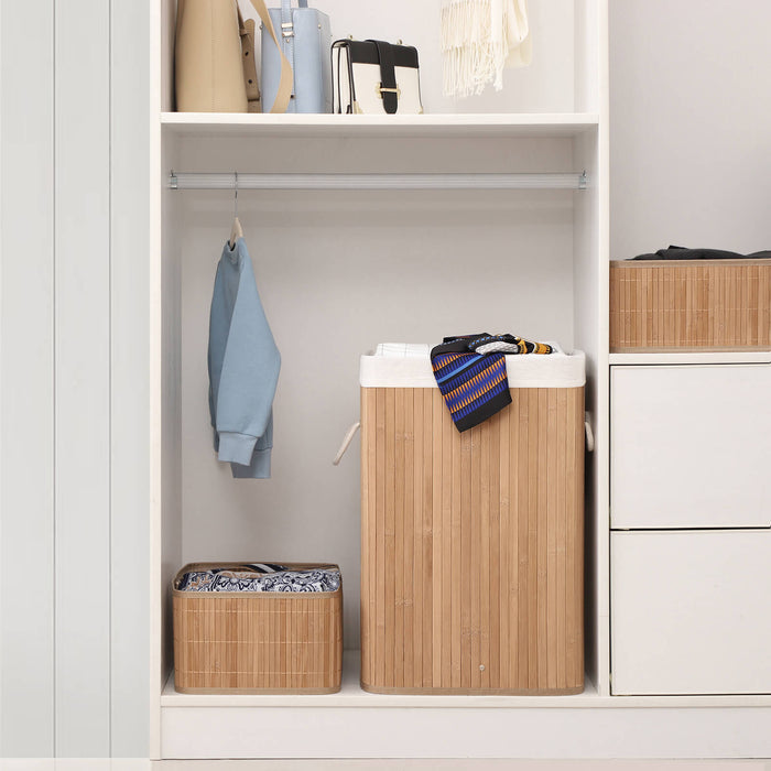 NEU | SONGMICS | Wäschetonne Bambus 72 L