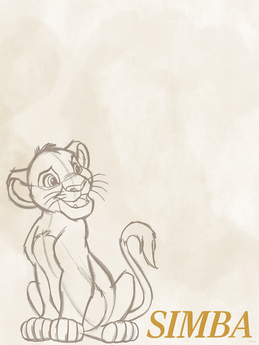 Wandbild | Disney The Lion King Simba Sketch
