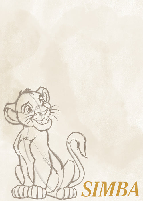 Komar NEU | Komar Wandbild- Disney The Lion King Simba Sketch