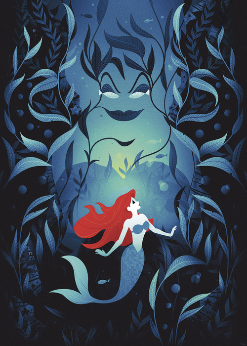 Komar NEU | Komar Wandbild- Disney Ariel Ursula