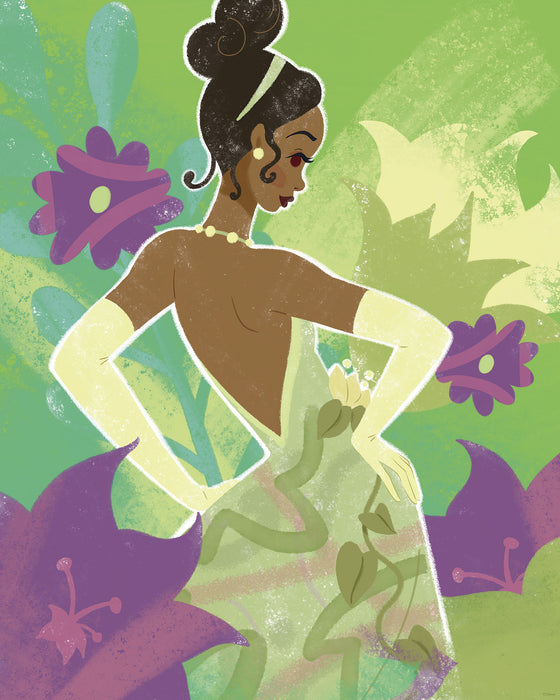Wandbild | Disney Princess Tiana in Green