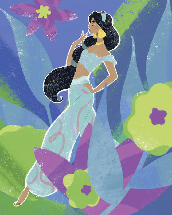 Komar NEU | Komar Wandbild- Disney Princess Jasmine in Blue