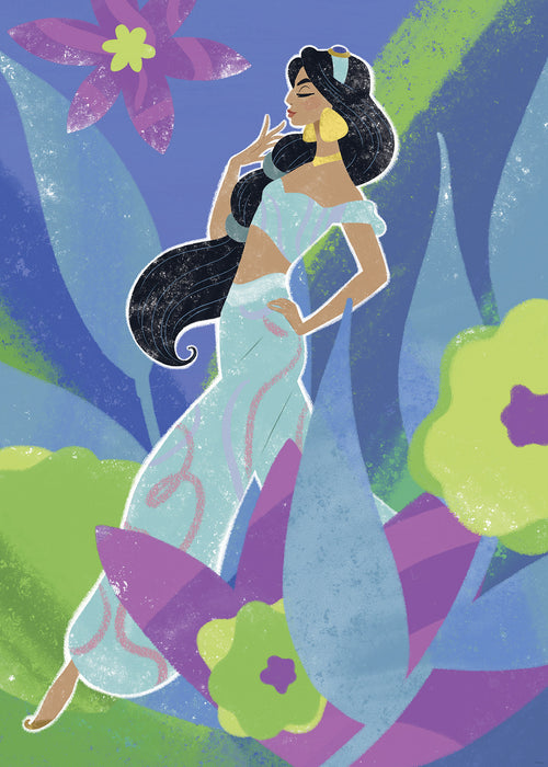 Komar NEU | Komar Wandbild- Disney Princess Jasmine in Blue