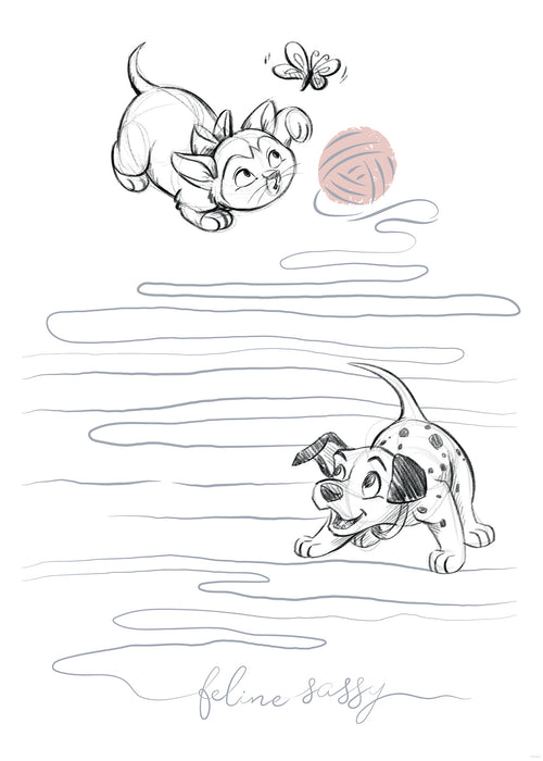 Komar NEU | Komar Wandbild- Disney Animals Dogs and Cats Playground