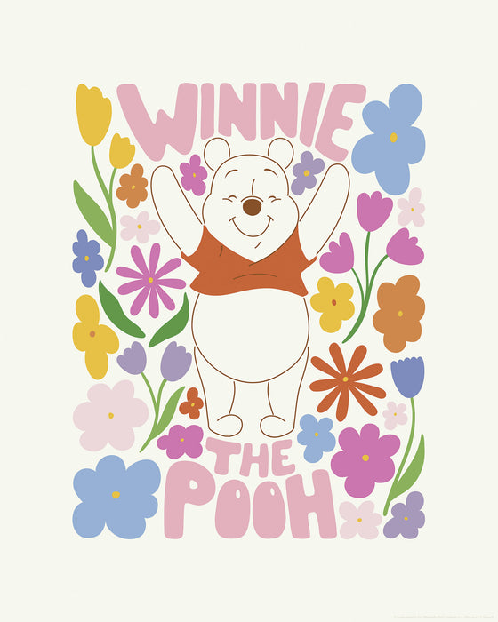 Komar NEU | Komar Wandbild- Disney Winnie the Pooh Happy Botanical