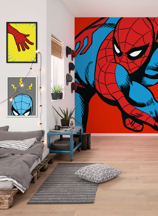 Digitaldruck Vlies Fototapete | Marvel PowerUp Spider | Man Watchout | 200 x 250 cm