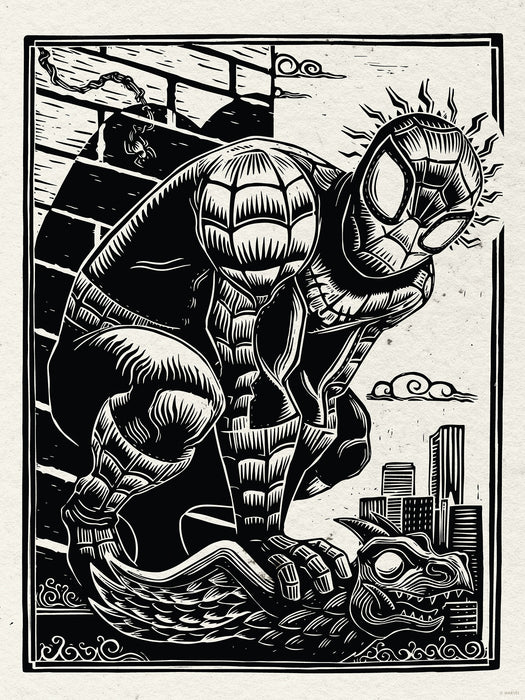 Wandbild | Marvel Spider | Man Lino | Cut