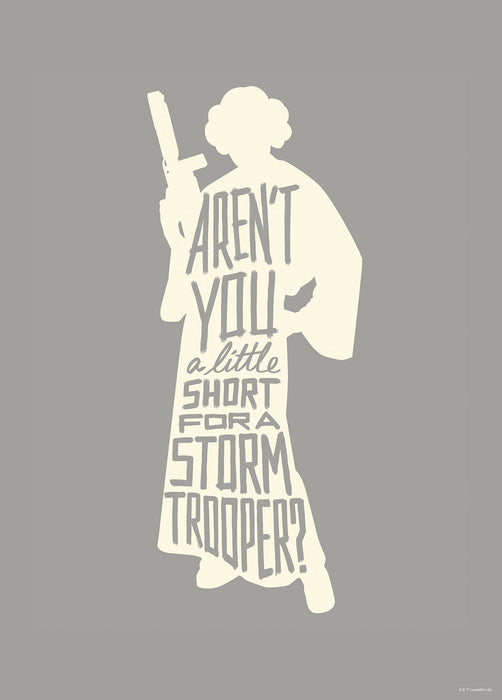 Wandbild | Star Wars Silhouette Quotes Leia