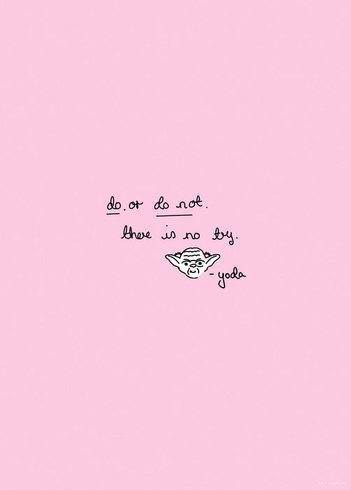 Wandbild | Star Wars Quote Yoda Cute