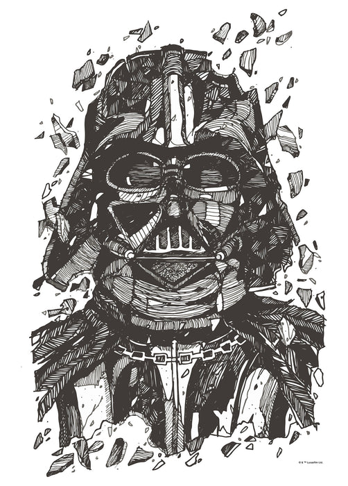 Wandbild - Star Wars Darth Vader Drawing