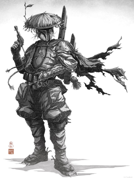 Komar NEU | Komar Wandbild- Star Wars Vision Samurai Bounty Hunter