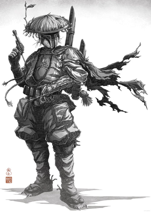 Komar NEU | Komar Wandbild- Star Wars Vision Samurai Bounty Hunter