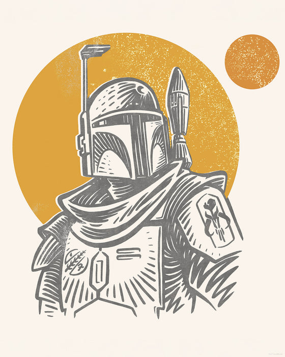 Komar NEU | Komar Wandbild- Star Wars Boba Fett Illustration Iconic