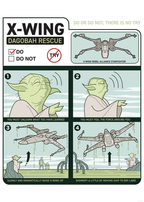 Wandbild | Star Wars X | Wing Instructions