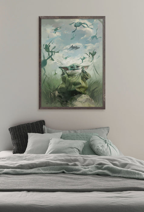 Wandbild | Star Wars The Mandalorian Grogu Frogs