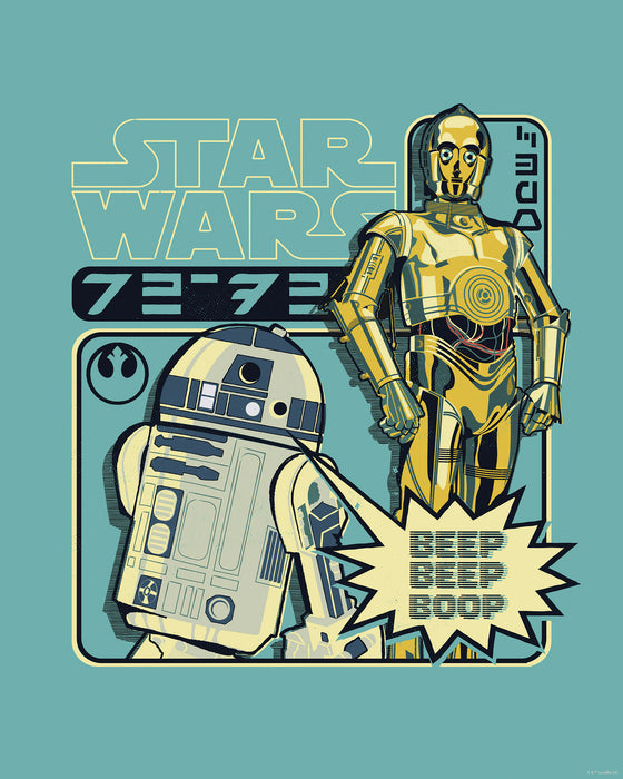 Komar NEU | Komar Wandbild- Star Wars Beep Boop