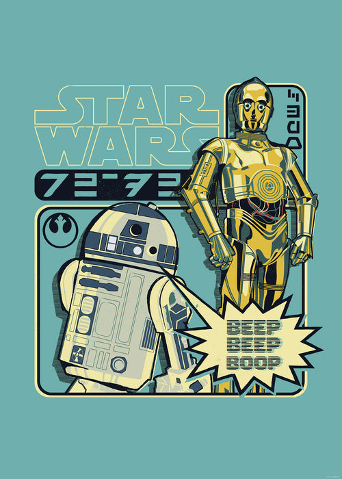 Komar NEU | Komar Wandbild- Star Wars Beep Boop