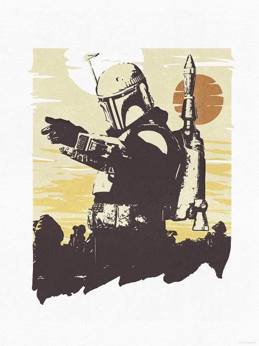 Komar NEU | Komar Wandbild- Star Wars Boba Fett Illustration Target