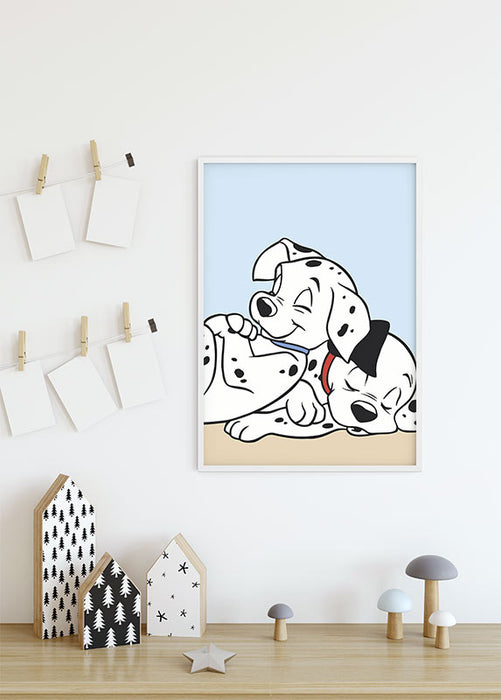 Komar NEU | Wandbild - 101 Dalmatiner Cuddle - Größe 50 x 70 cm