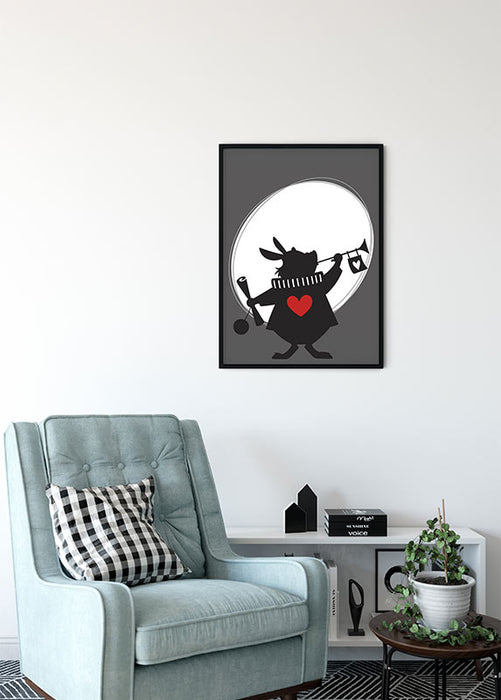 Komar NEU | Wandbild - Alice Rabbit - Größe 50 x 70 cm