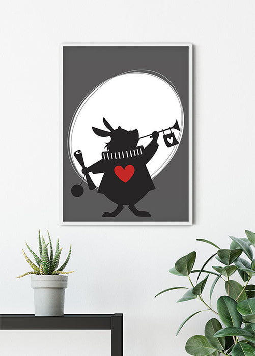 Komar NEU | Wandbild - Alice Rabbit - Größe 30 x 40 cm