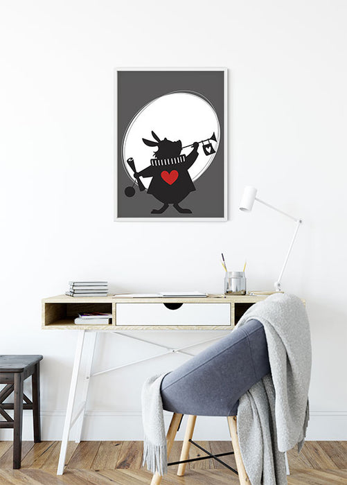 Komar NEU | Wandbild - Alice Rabbit - Größe 40 x 50 cm