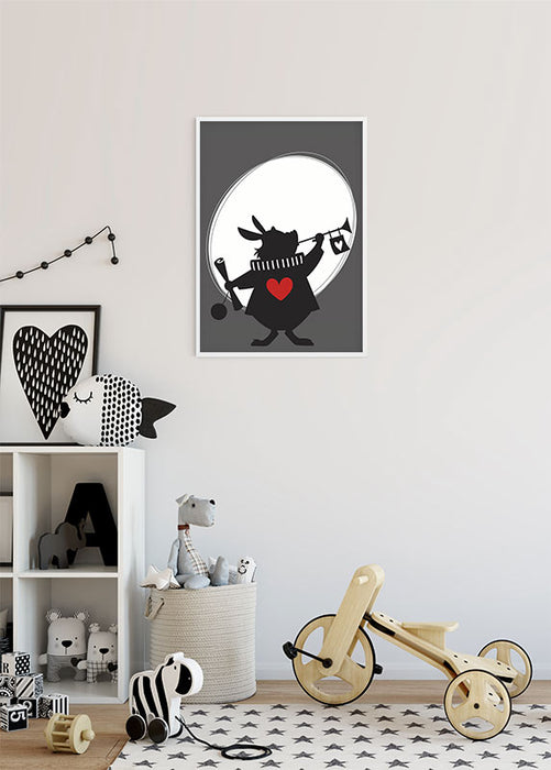 Komar NEU | Wandbild - Alice Rabbit - Größe 40 x 50 cm