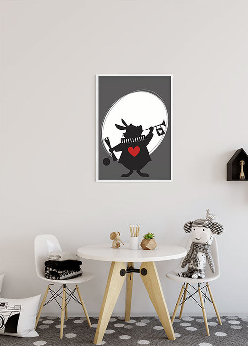 Komar NEU | Wandbild - Alice Rabbit - Größe 30 x 40 cm