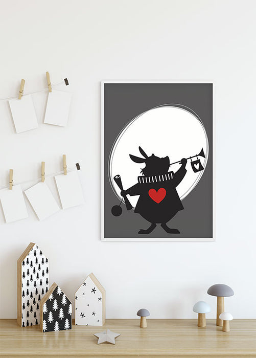 Komar NEU | Wandbild - Alice Rabbit - Größe 40 x 50 cm