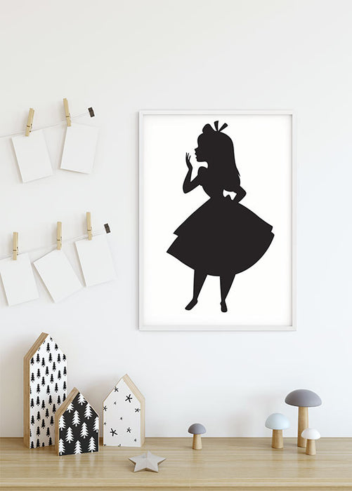 Komar NEU | Wandbild - Alice Silhouette - Größe 40 x 50 cm