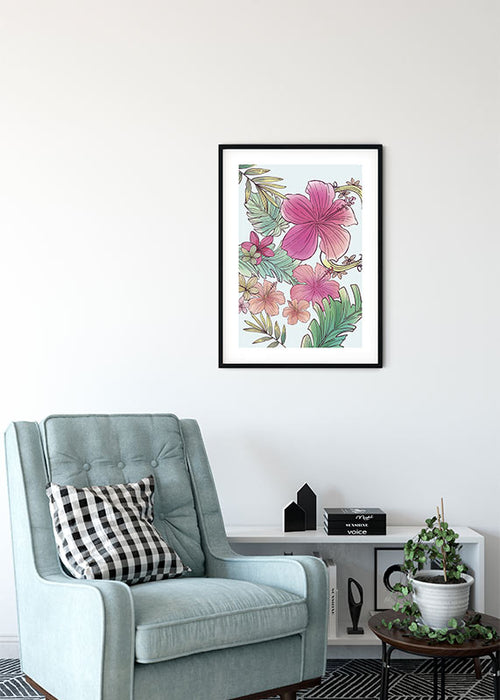 Komar NEU | Wandbild - Ariel Flowers - Größe 50 x 70 cm