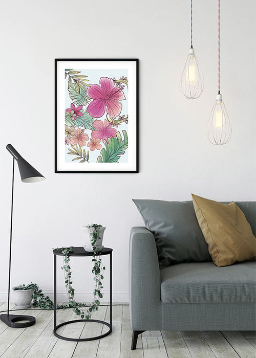 Komar NEU | Wandbild - Ariel Flowers - Größe 40 x 50 cm