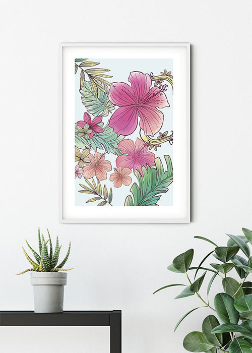 Wandbild - Ariel Flowers