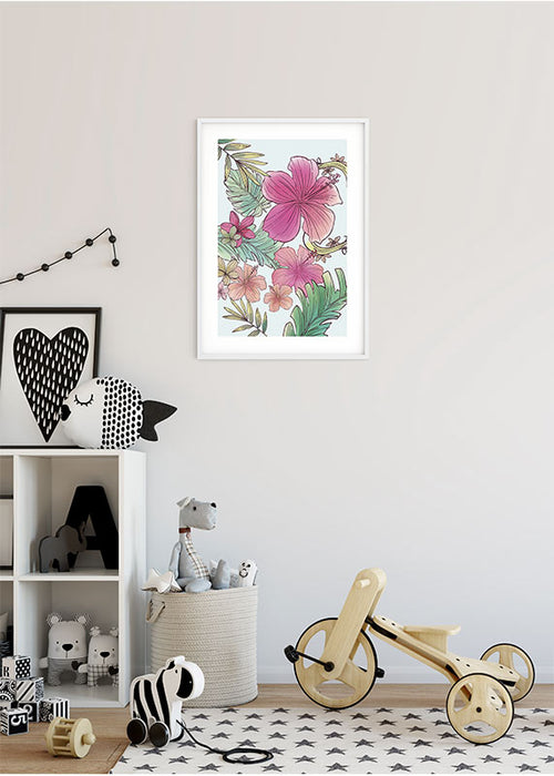 Komar NEU | Wandbild - Ariel Flowers - Größe 40 x 50 cm