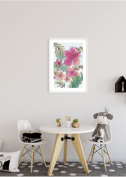 Komar NEU | Wandbild - Ariel Flowers - Größe 40 x 50 cm