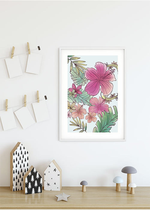 Komar NEU | Wandbild - Ariel Flowers - Größe 50 x 70 cm