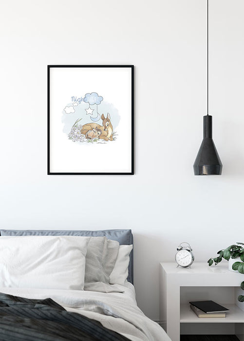 Komar NEU | Wandbild - Bambi Good Night - Größe 50 x 70 cm