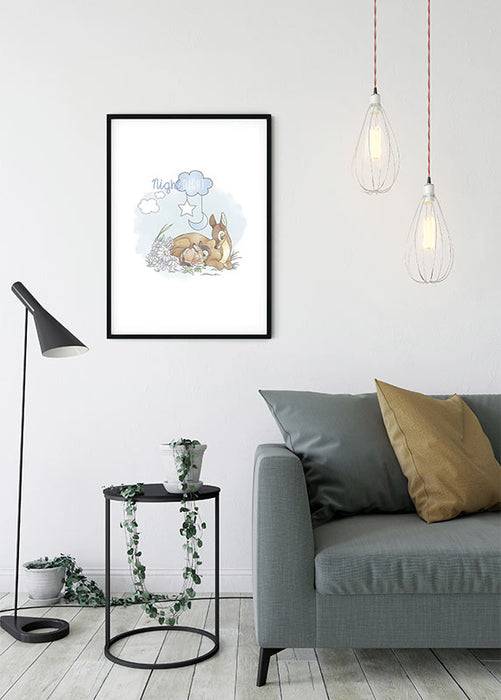 Komar NEU | Wandbild - Bambi Good Night - Größe 30 x 40 cm