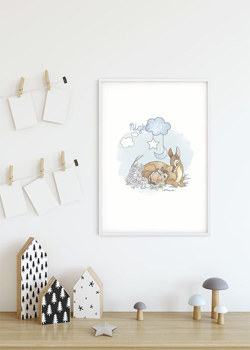 Komar NEU | Wandbild - Bambi Good Night - Größe 40 x 50 cm