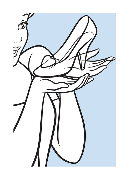 Komar NEU | Wandbild - Cinderella Glass Shoe - Größe 40 x 50 cm