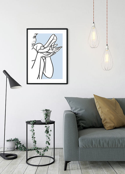 Komar NEU | Wandbild - Cinderella Glass Shoe - Größe 40 x 50 cm