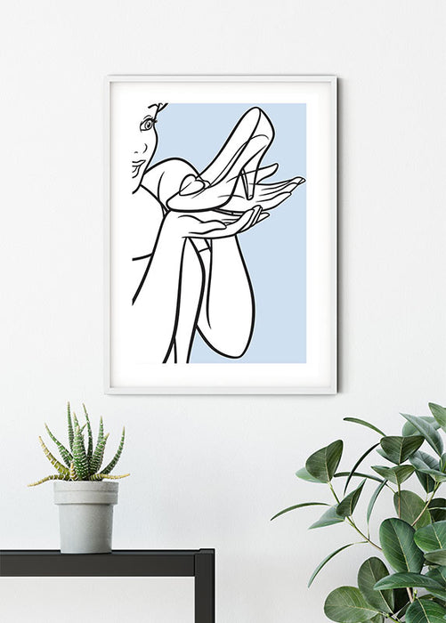 Komar NEU | Wandbild - Cinderella Glass Shoe - Größe 30 x 40 cm
