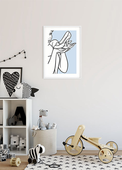 Komar NEU | Wandbild - Cinderella Glass Shoe - Größe 40 x 50 cm