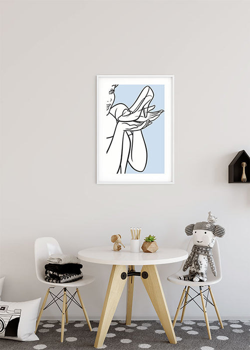 Komar NEU | Wandbild - Cinderella Glass Shoe - Größe 40 x 50 cm