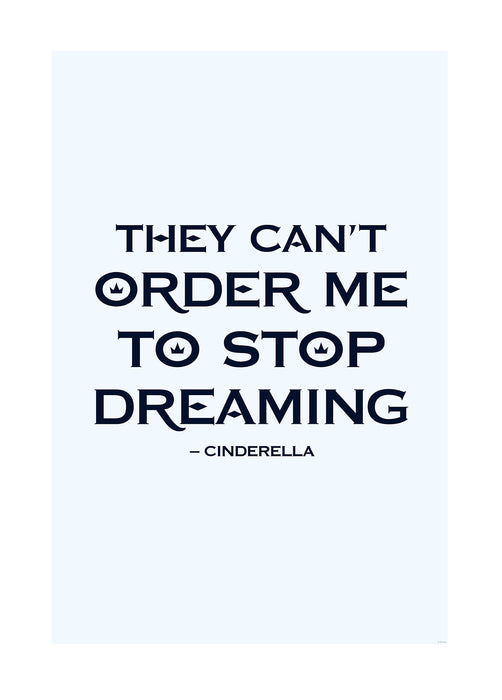 Komar NEU | Wandbild - Cinderella Quote - Größe 30 x 40 cm