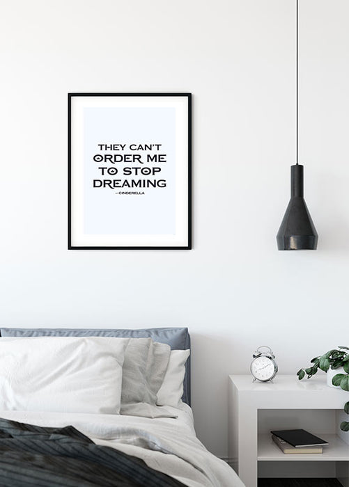 Wandbild - Cinderella Quote