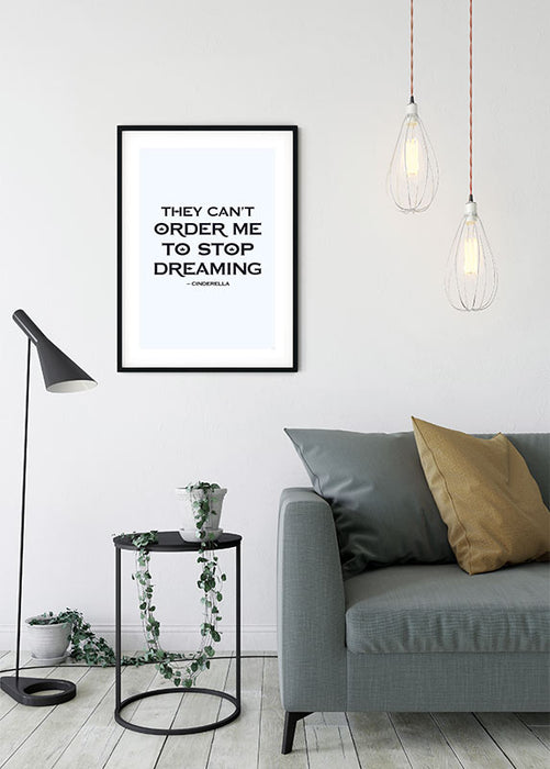 Komar NEU | Wandbild - Cinderella Quote - Größe 50 x 70 cm