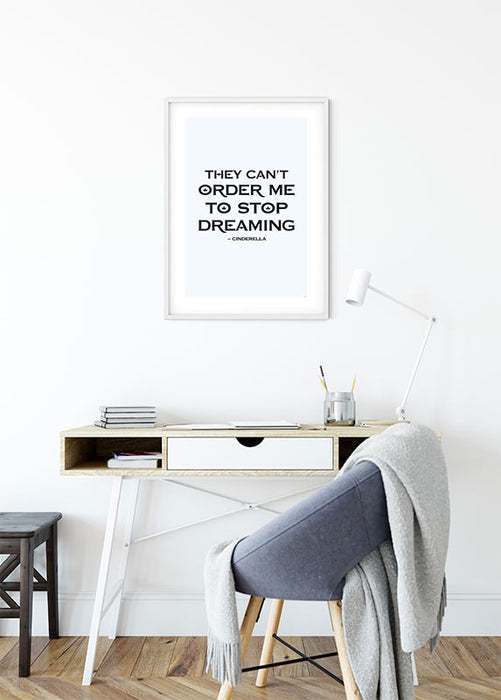 Komar NEU | Wandbild - Cinderella Quote - Größe 30 x 40 cm