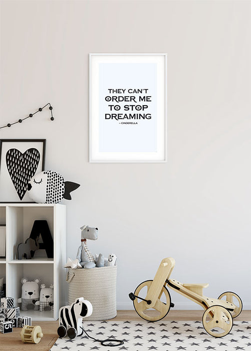 Komar NEU | Wandbild - Cinderella Quote - Größe 40 x 50 cm