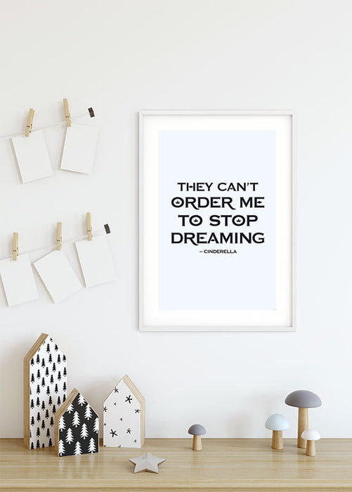 Komar NEU | Wandbild - Cinderella Quote - Größe 30 x 40 cm